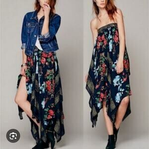Free People Floral Fly Away Convertible Dress Skirt